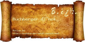 Buchberger Énok névjegykártya
